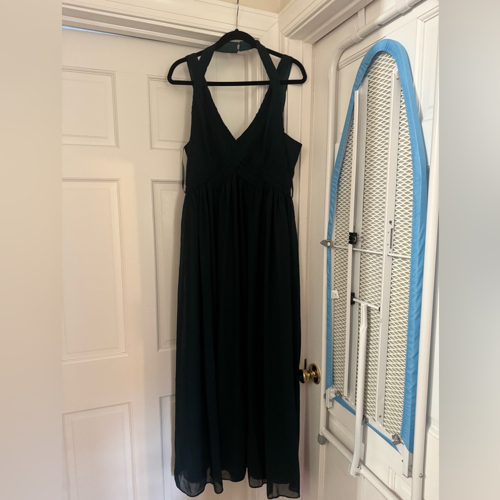 Forest Green LuLu’s Halter neck Dress